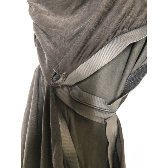 Something Navy One Shoulder Gown Cutout Maxi Black L - Picture 9 of 15